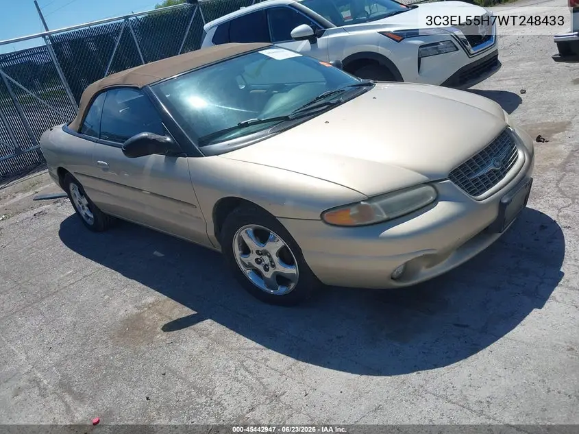 1998 Chrysler Sebring Jxi VIN: 3C3EL55H7WT248433 Lot: 45442947