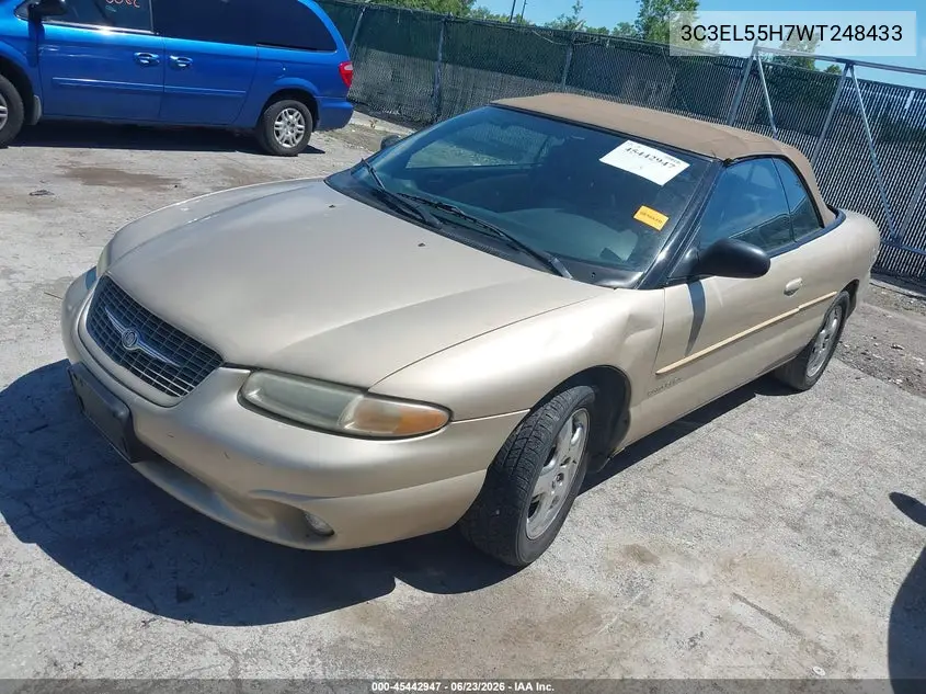 1998 Chrysler Sebring Jxi VIN: 3C3EL55H7WT248433 Lot: 45442947