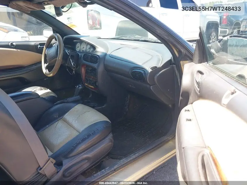 1998 Chrysler Sebring Jxi VIN: 3C3EL55H7WT248433 Lot: 45442947