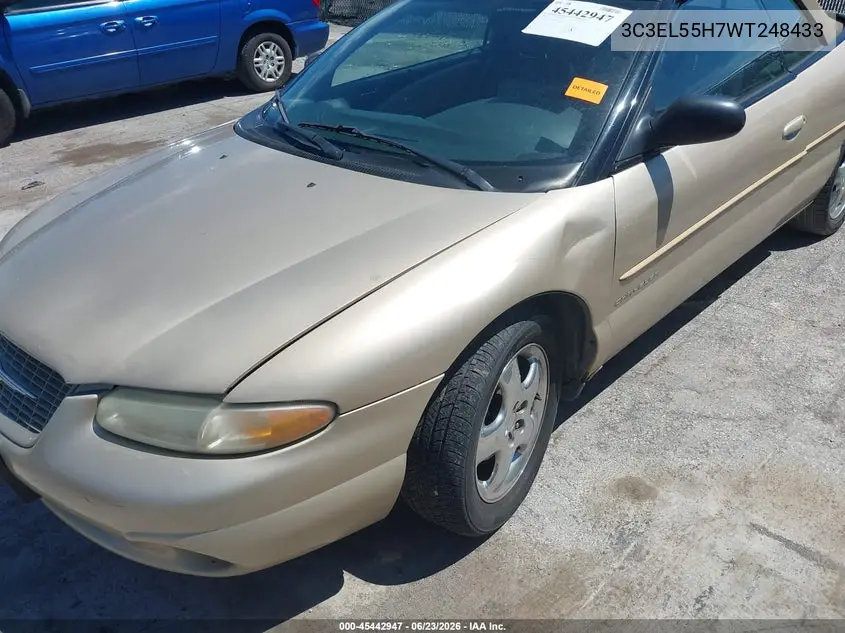 1998 Chrysler Sebring Jxi VIN: 3C3EL55H7WT248433 Lot: 45442947
