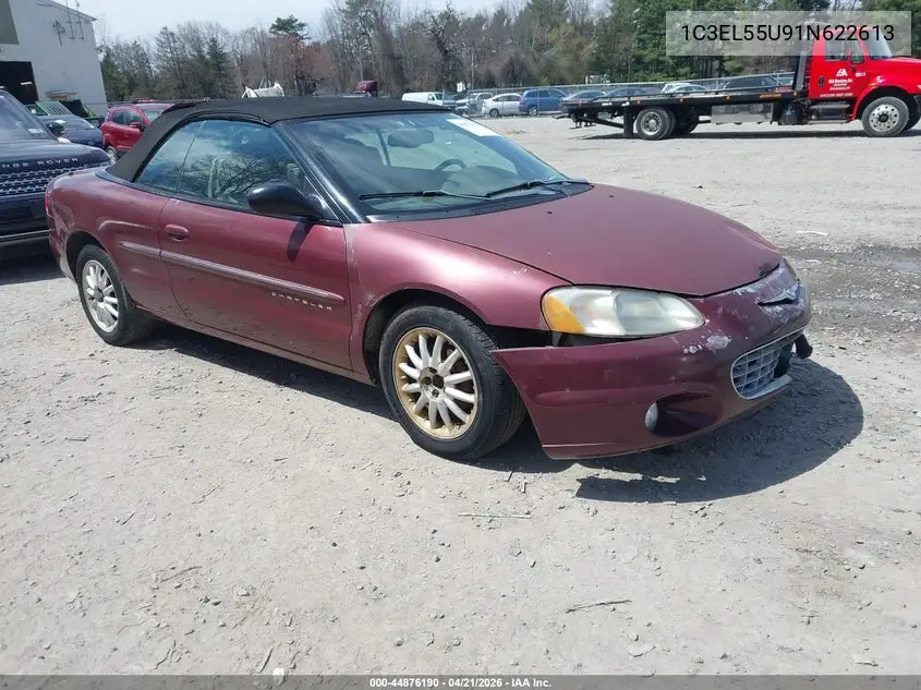 2001 Chrysler Sebring Lxi VIN: 1C3EL55U91N622613 Lot: 44876190