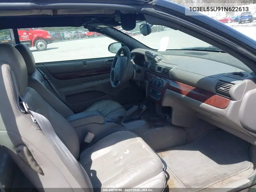 2001 Chrysler Sebring Lxi VIN: 1C3EL55U91N622613 Lot: 44876190