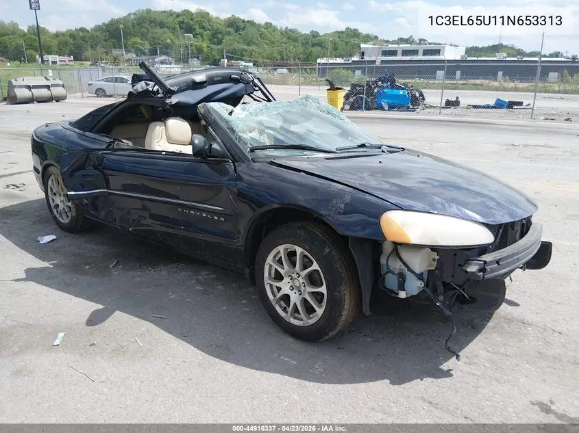2001 Chrysler Sebring Limited VIN: 1C3EL65U11N653313 Lot: 44916337