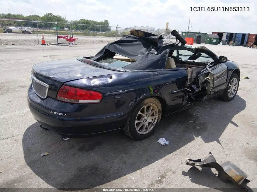 2001 Chrysler Sebring Limited VIN: 1C3EL65U11N653313 Lot: 44916337