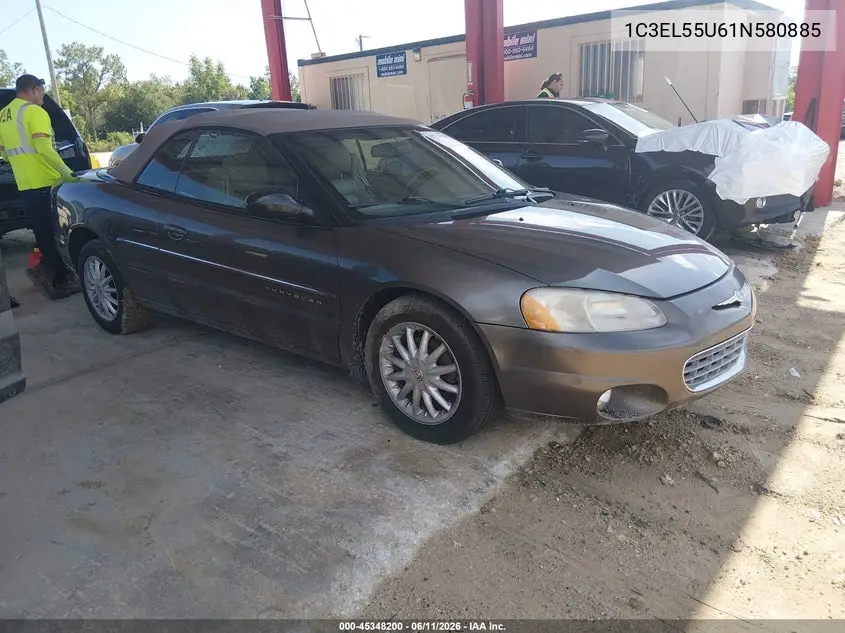 2001 Chrysler Sebring Lxi VIN: 1C3EL55U61N580885 Lot: 45348200