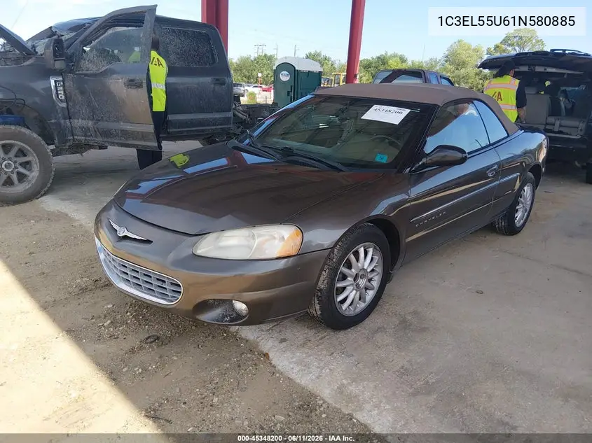 2001 Chrysler Sebring Lxi VIN: 1C3EL55U61N580885 Lot: 45348200