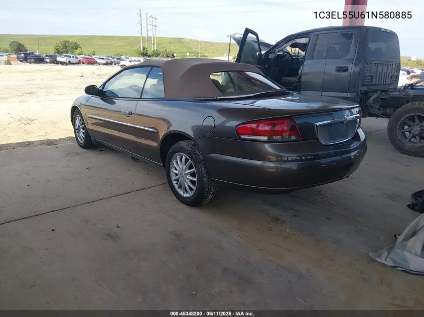 2001 Chrysler Sebring Lxi VIN: 1C3EL55U61N580885 Lot: 45348200
