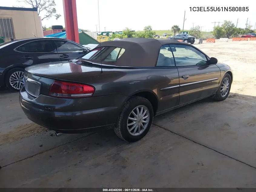 2001 Chrysler Sebring Lxi VIN: 1C3EL55U61N580885 Lot: 45348200
