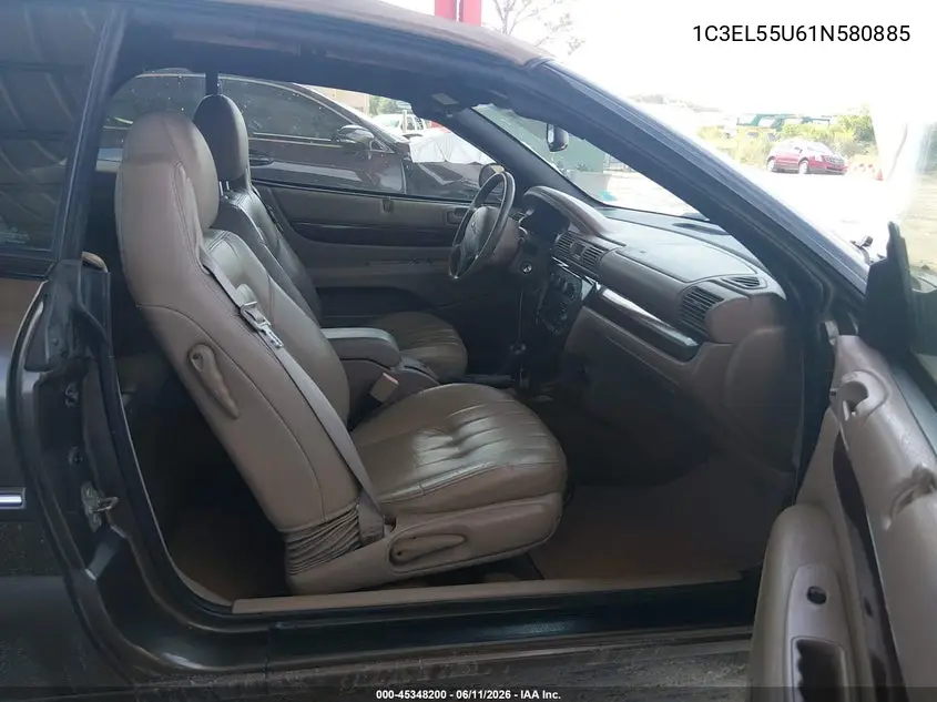 2001 Chrysler Sebring Lxi VIN: 1C3EL55U61N580885 Lot: 45348200