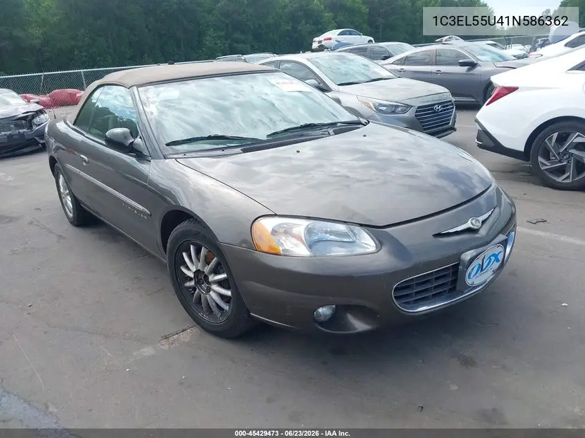 2001 Chrysler Sebring Lxi VIN: 1C3EL55U41N586362 Lot: 45429473