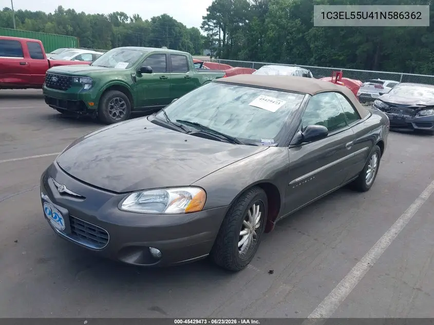 2001 Chrysler Sebring Lxi VIN: 1C3EL55U41N586362 Lot: 45429473