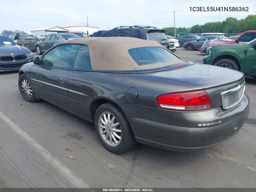 2001 Chrysler Sebring Lxi VIN: 1C3EL55U41N586362 Lot: 45429473