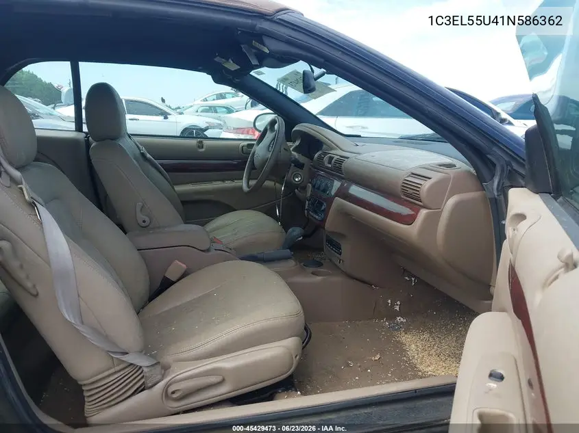2001 Chrysler Sebring Lxi VIN: 1C3EL55U41N586362 Lot: 45429473