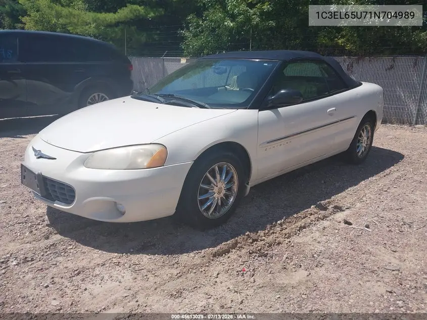 2001 Chrysler Sebring Limited VIN: 1C3EL65U71N704989 Lot: 45613029