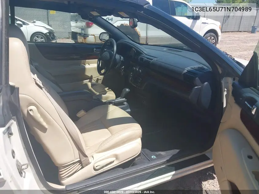 2001 Chrysler Sebring Limited VIN: 1C3EL65U71N704989 Lot: 45613029