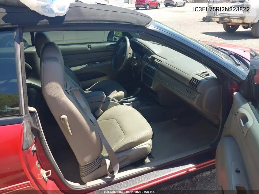 2002 Chrysler Sebring VIN: IC3EL75RI2N323822 Lot: 45078363