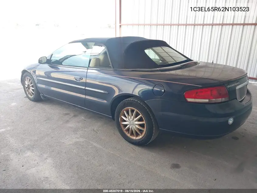 2002 Chrysler Sebring Limited VIN: 1C3EL65R62N103523 Lot: 45387019