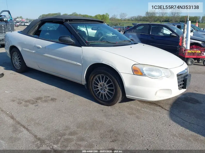 2004 Chrysler Sebring Lxi VIN: 1C3EL55R74N353138 Lot: 44991395