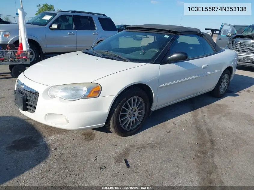 2004 Chrysler Sebring Lxi VIN: 1C3EL55R74N353138 Lot: 44991395