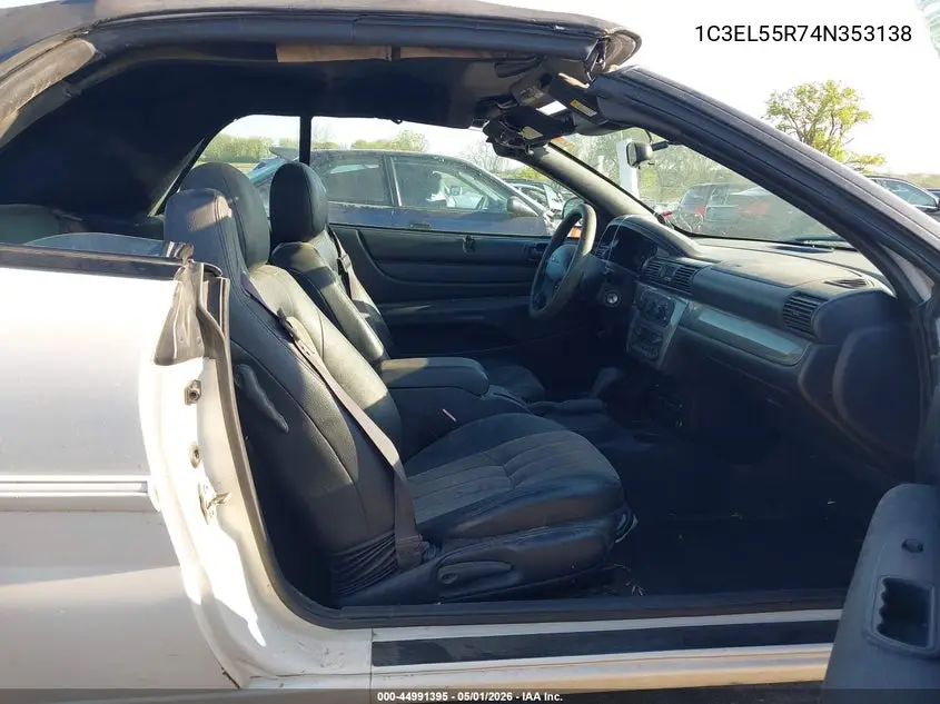 2004 Chrysler Sebring Lxi VIN: 1C3EL55R74N353138 Lot: 44991395