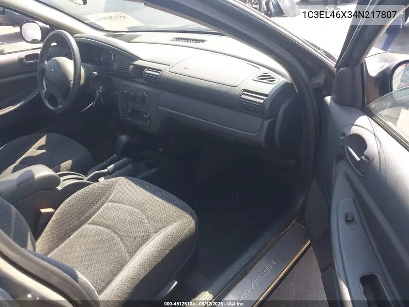 2004 Chrysler Sebring Lx VIN: 1C3EL46X34N217807 Lot: 45126104