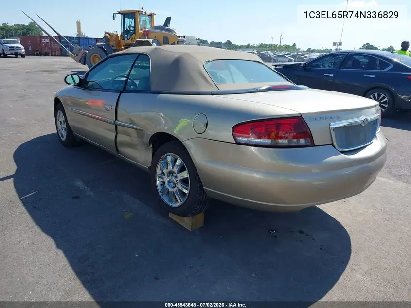 2004 Chrysler Sebring Limited VIN: 1C3EL65R74N336829 Lot: 45543648