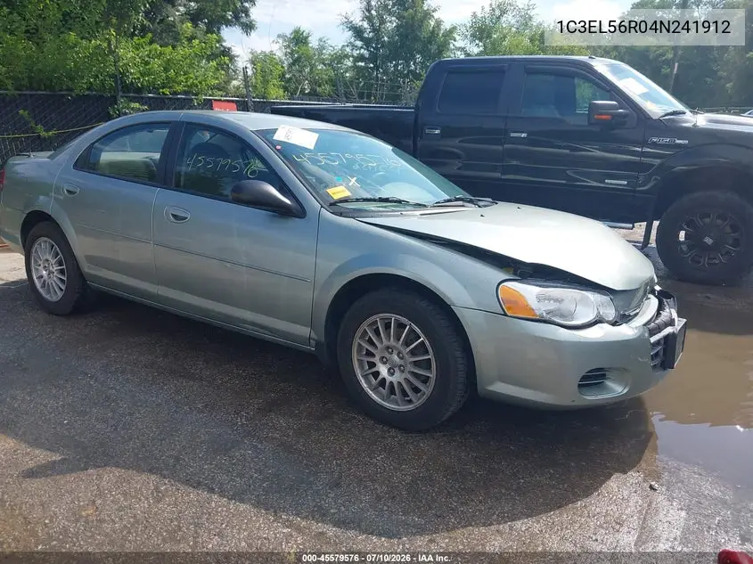2004 Chrysler Sebring Lxi VIN: 1C3EL56R04N241912 Lot: 45579576