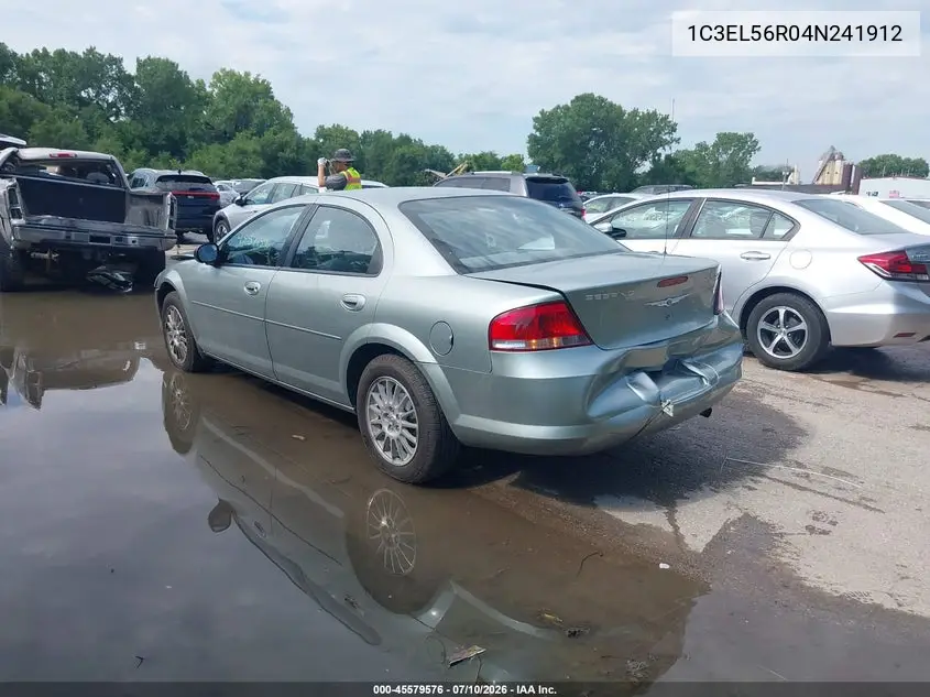 2004 Chrysler Sebring Lxi VIN: 1C3EL56R04N241912 Lot: 45579576