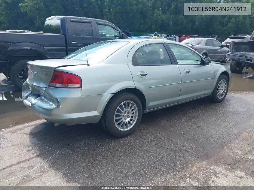 2004 Chrysler Sebring Lxi VIN: 1C3EL56R04N241912 Lot: 45579576