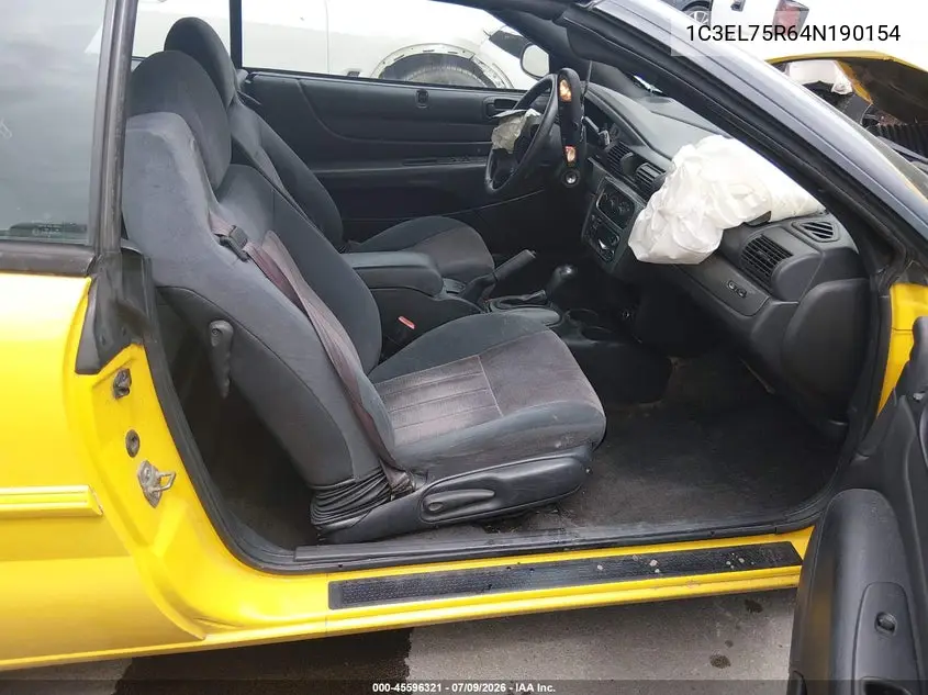 2004 Chrysler Sebring Gtc VIN: 1C3EL75R64N190154 Lot: 45596321