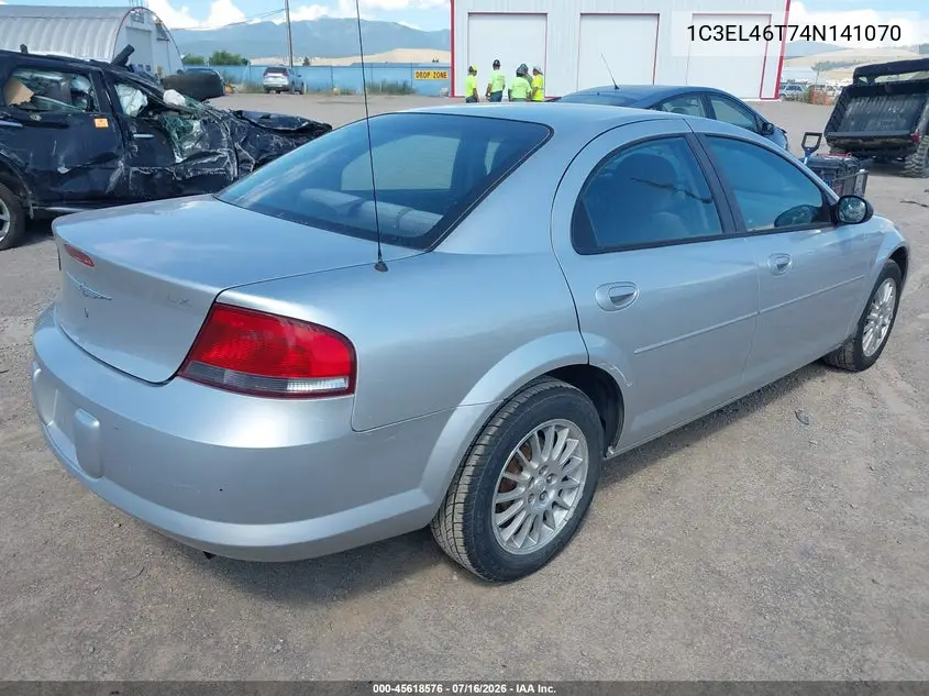 2004 Chrysler Sebring Lx VIN: 1C3EL46T74N141070 Lot: 45618576
