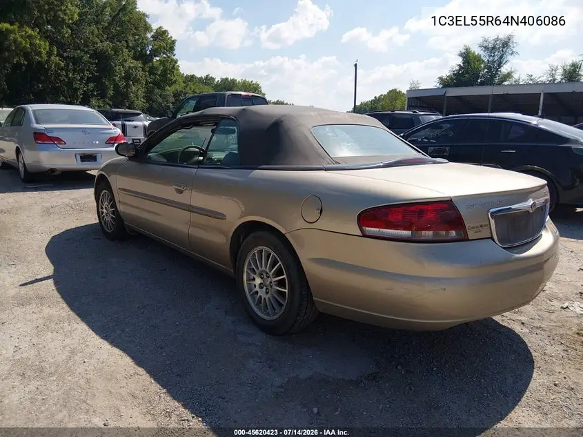 2004 Chrysler Sebring Lxi VIN: 1C3EL55R64N406086 Lot: 45620423