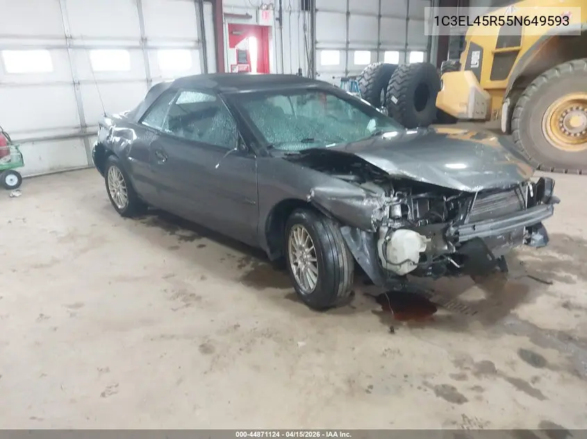 2005 Chrysler Sebring VIN: 1C3EL45R55N649593 Lot: 44871124