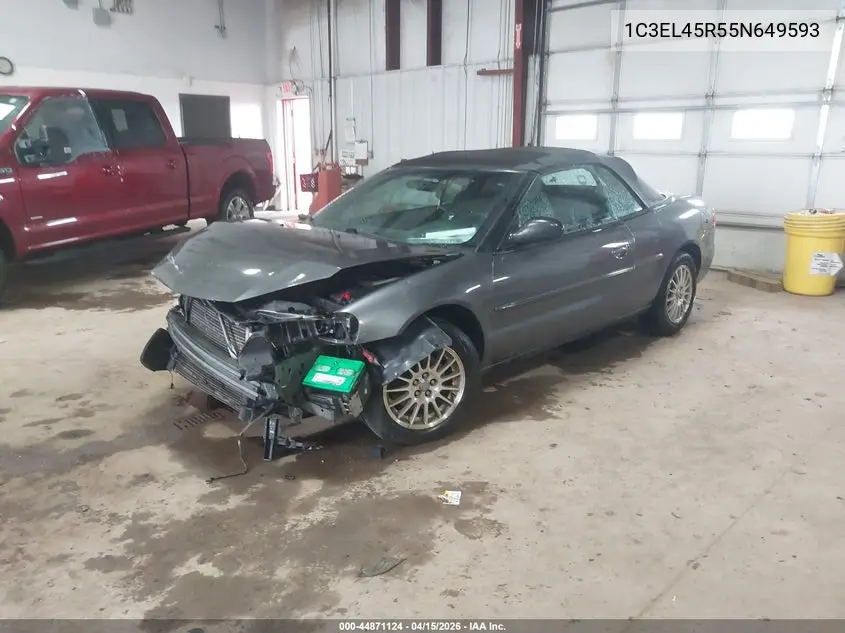 2005 Chrysler Sebring VIN: 1C3EL45R55N649593 Lot: 44871124