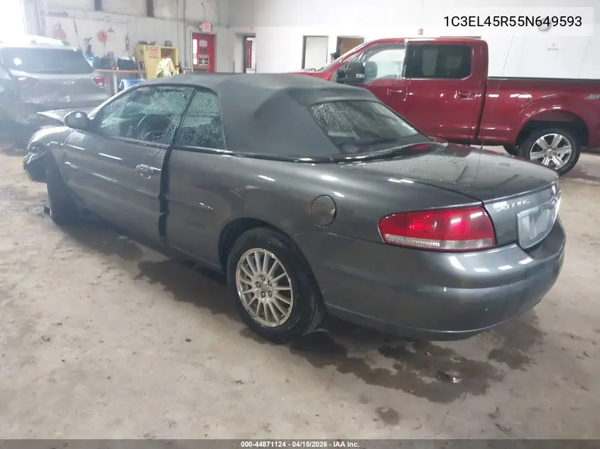 2005 Chrysler Sebring VIN: 1C3EL45R55N649593 Lot: 44871124