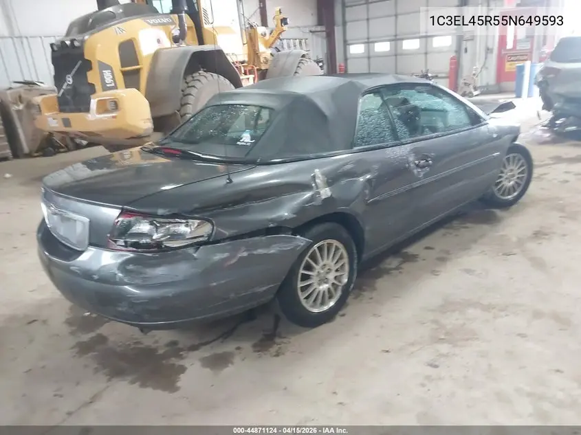 2005 Chrysler Sebring VIN: 1C3EL45R55N649593 Lot: 44871124