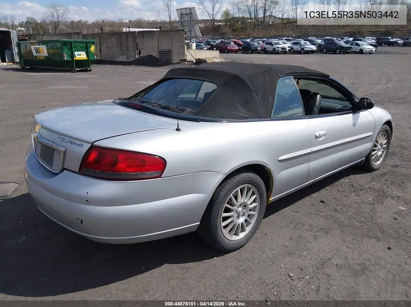 2005 Chrysler Sebring Touring VIN: 1C3EL55R35N503442 Lot: 44876151