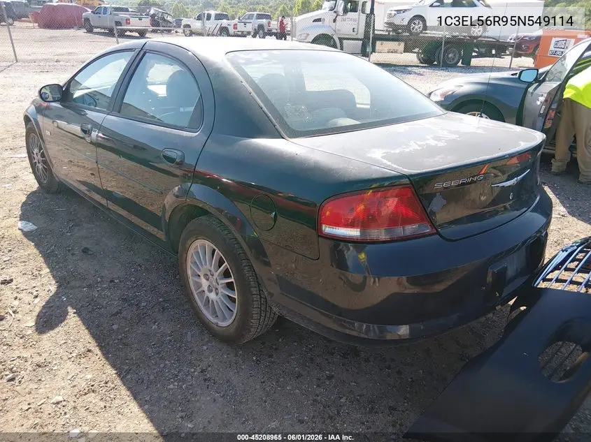 2005 Chrysler Sebring Touring VIN: 1C3EL56R95N549114 Lot: 45208965