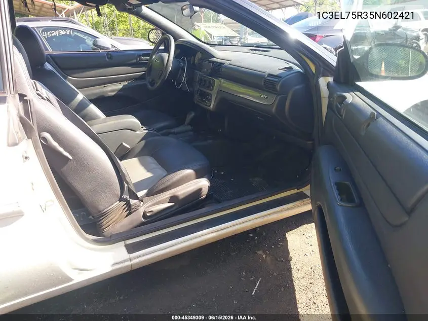 2005 Chrysler Sebring Gtc VIN: 1C3EL75R35N602421 Lot: 45349309