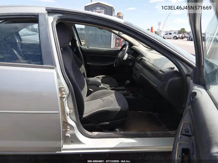 2005 Chrysler Sebring VIN: 1C3EL46J45N571669 Lot: 45604601