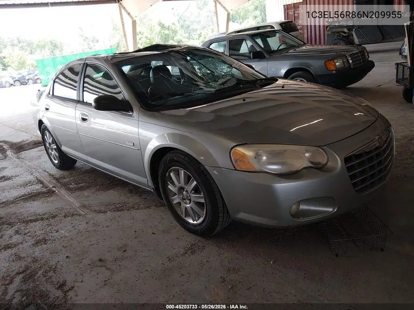 2006 Chrysler Sebring Touring VIN: 1C3EL56R86N209955 Lot: 45203733