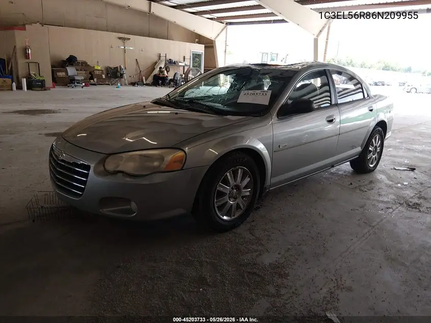 2006 Chrysler Sebring Touring VIN: 1C3EL56R86N209955 Lot: 45203733
