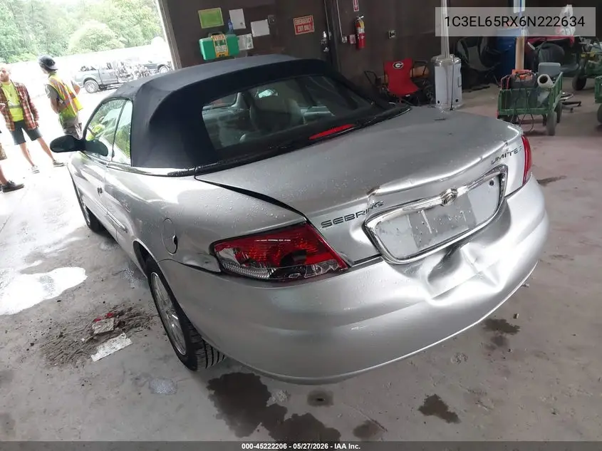 2006 Chrysler Sebring Limited VIN: 1C3EL65RX6N222634 Lot: 45222206