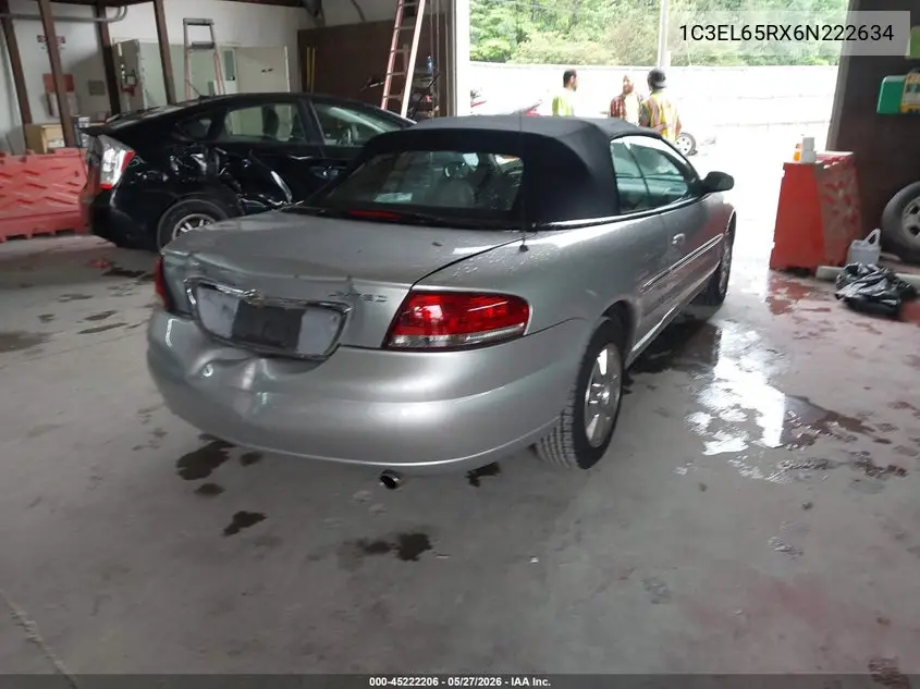 2006 Chrysler Sebring Limited VIN: 1C3EL65RX6N222634 Lot: 45222206