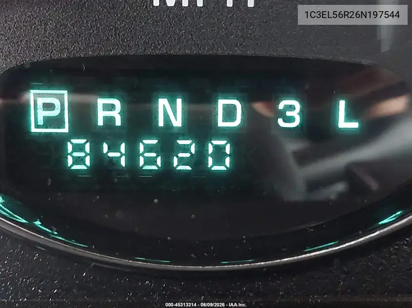 2006 Chrysler Sebring Touring VIN: 1C3EL56R26N197544 Lot: 45313314