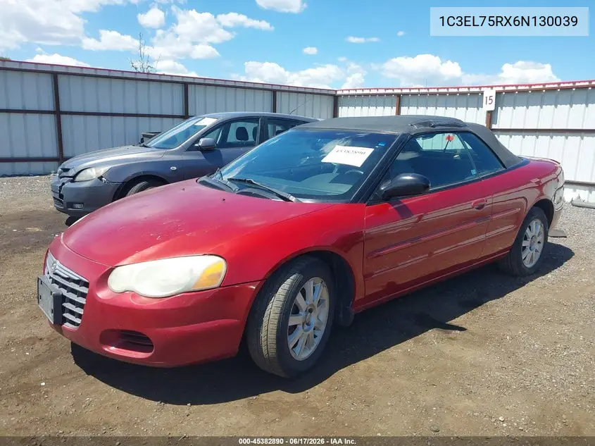 2006 Chrysler Sebring Gtc VIN: 1C3EL75RX6N130039 Lot: 45382890