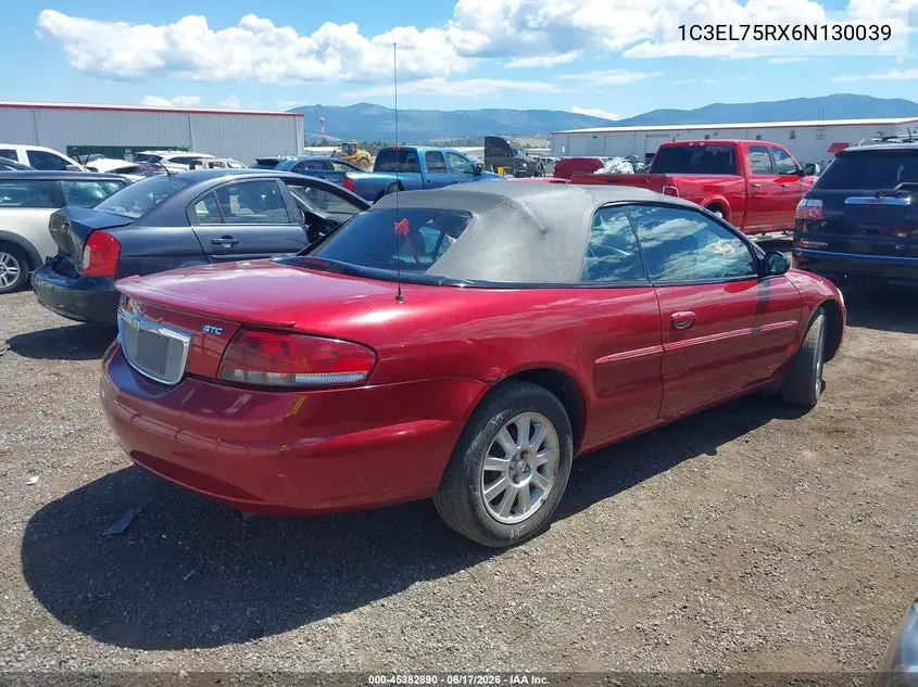 2006 Chrysler Sebring Gtc VIN: 1C3EL75RX6N130039 Lot: 45382890