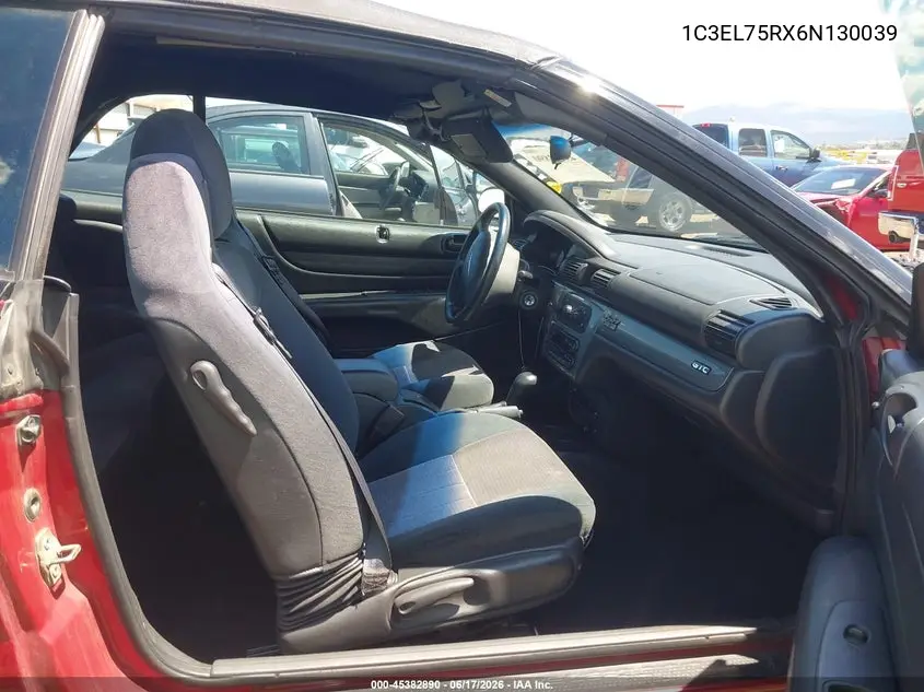 2006 Chrysler Sebring Gtc VIN: 1C3EL75RX6N130039 Lot: 45382890