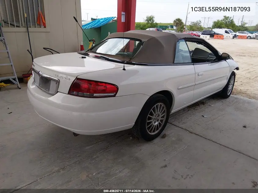 2006 Chrysler Sebring Touring VIN: 1C3EL55R96N187093 Lot: 45625711