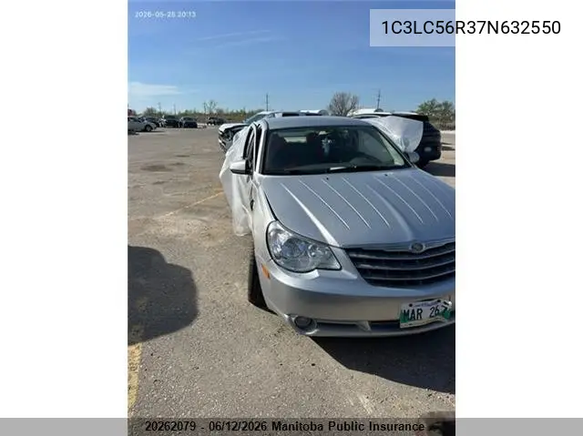 2007 Chrysler Sebring Touring VIN: 1C3LC56R37N632550 Lot: 20262079